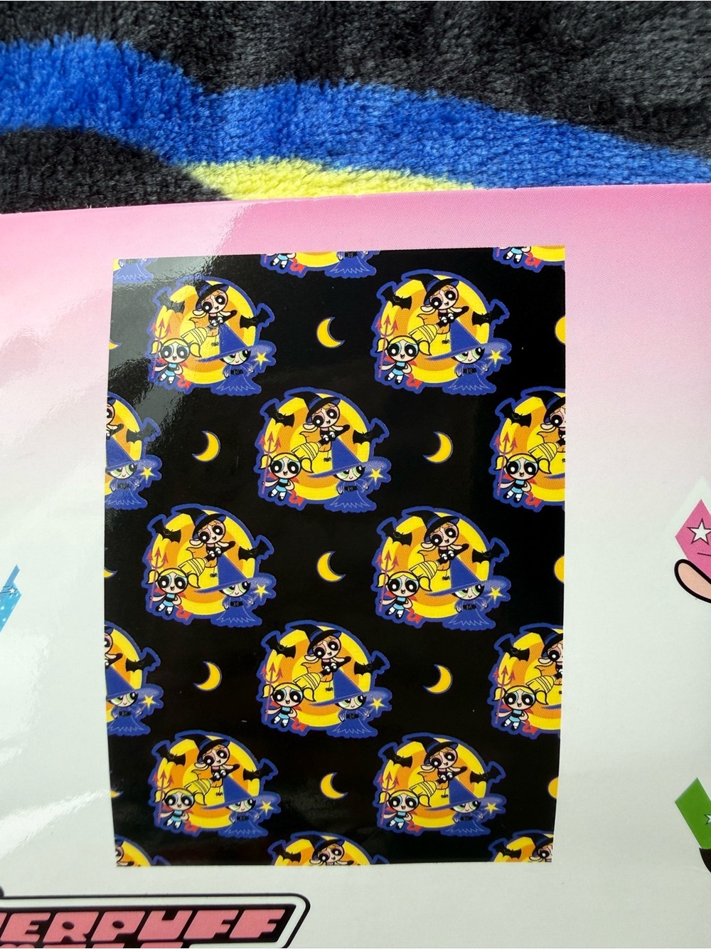 Cartoon Network Powerpuff Girls Black Yellow Blue Throw Blanket